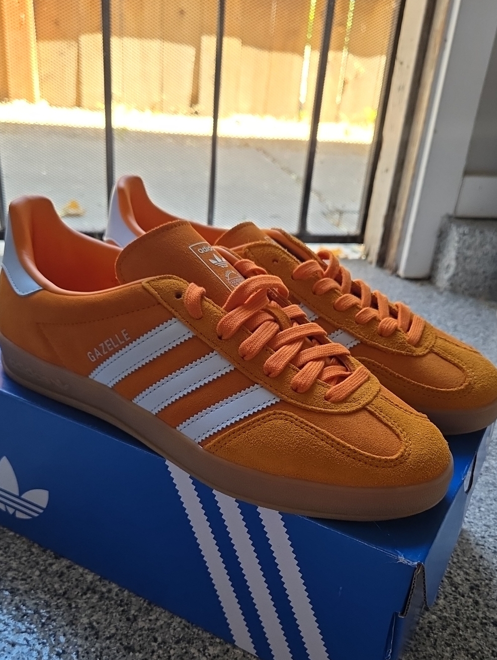 Adidas Orange Gazelle Indoor ​US Men's: 9.5​US Women's: 10.5 NEW - Picture 2 of 8